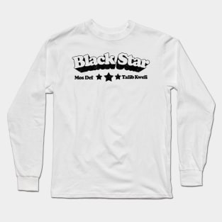 Black Star // Hip Hop Typography Design Long Sleeve T-Shirt